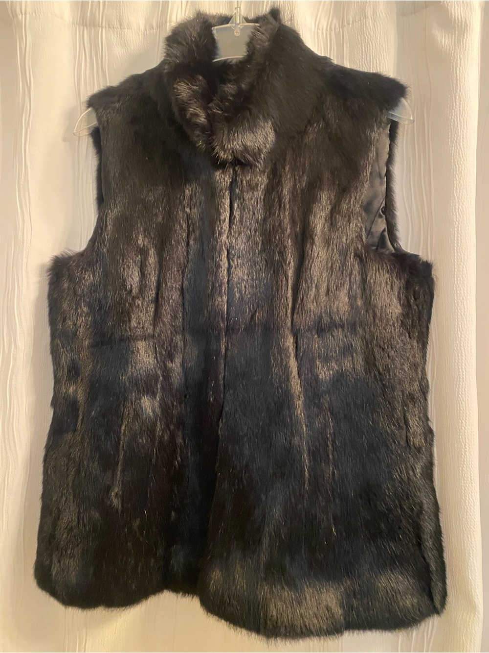 Michael Michael Kors black fur vest Large NEW